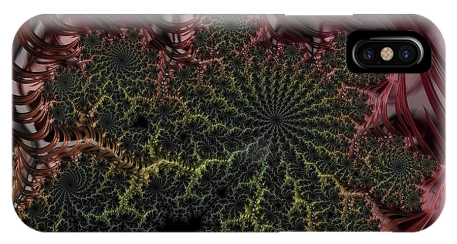 Fractal iPhone X Case featuring the digital art Deep in the Jungle by Paisley O'Farrell