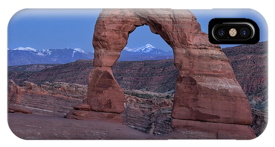 Delicate Arch iPhone X Case featuring the photograph Delicate Arch at Twilight by Denise Bush