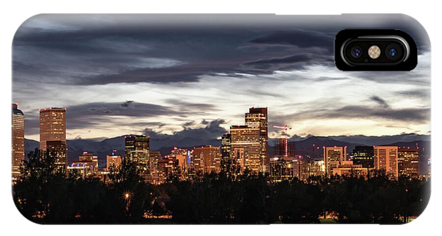 Denver iPhone X Case featuring the photograph Denver Skyline by Philip Rodgers