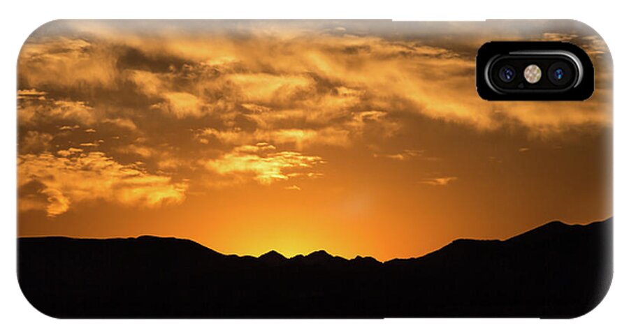 Vegas iPhone X Case featuring the photograph Desert Sunrise by Ed Clark
