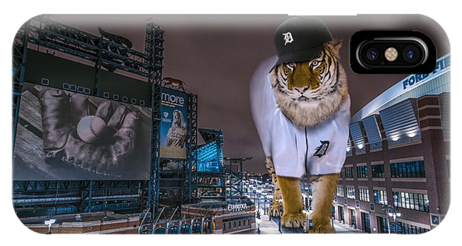 Star Wars iPhone X Case featuring the photograph Detroit Tigers at Comerica Park by Nicholas Grunas