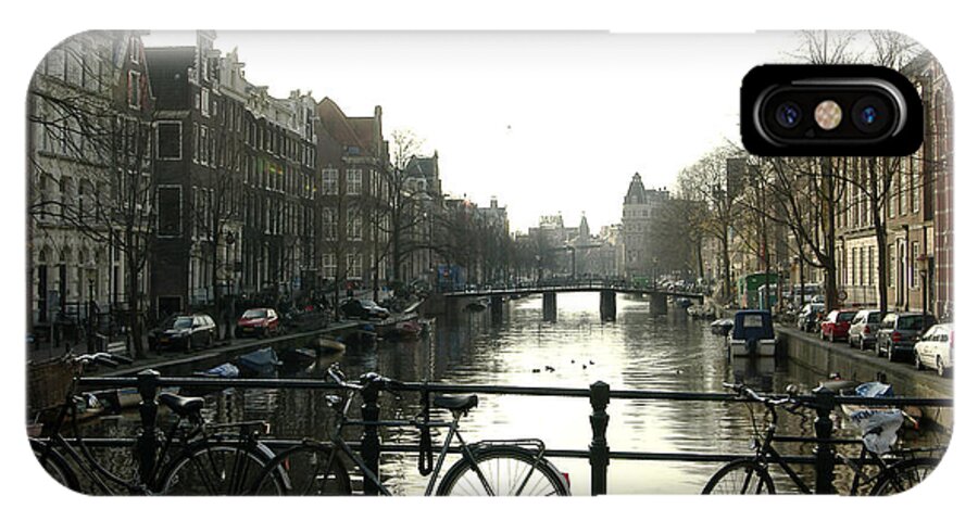 Landscape Amsterdam Red Light District iPhone X Case featuring the photograph Dnrh1103 by Henry Butz