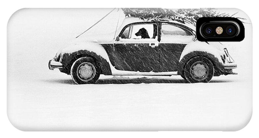 Animal iPhone X Case featuring the photograph Dog in Car by Ulrike Welsch and Photo Researchers