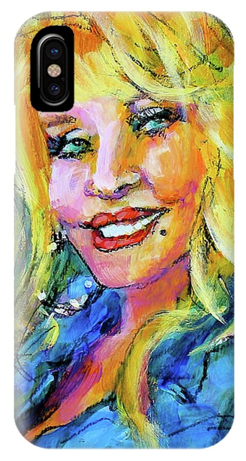 Painting iPhone X Case featuring the painting Dolly by Les Leffingwell
