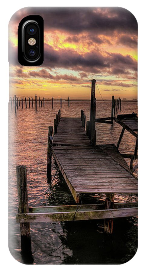 Dock iPhone X Case featuring the photograph Dolphin Dock by John Loreaux