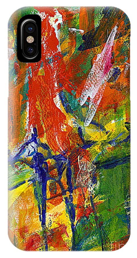Horse iPhone X Case featuring the painting Don Quichotte by Jan Daniels