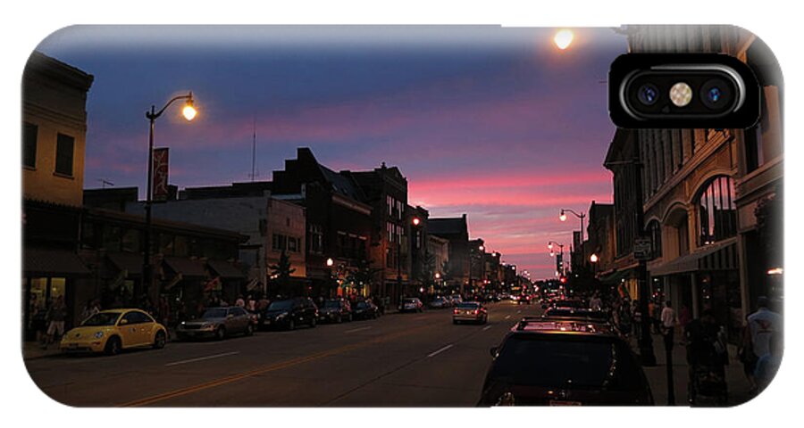 Racine iPhone X Case featuring the photograph Downtown Racine at dusk by Mark Czerniec