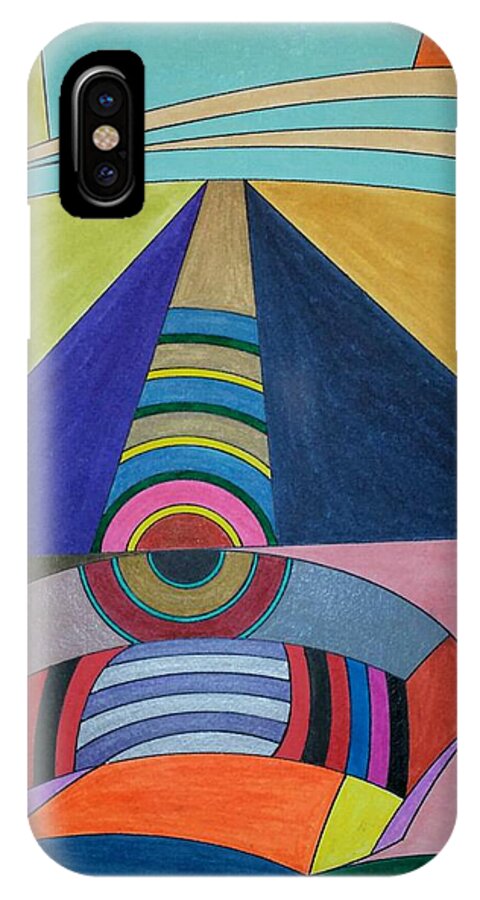 Geometric Art iPhone X Case featuring the painting Dream 309 by S S-ray