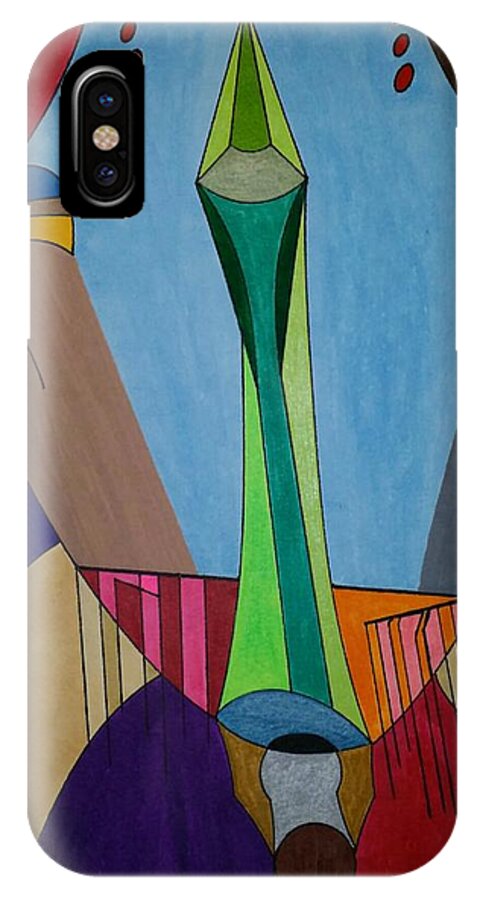 Geometric Art iPhone X Case featuring the painting Dream 312 by S S-ray