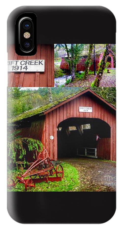 Drift Creek Covered Bridge iPhone X Case featuring the photograph Drift Creek Covered Bridge by Susan Garren