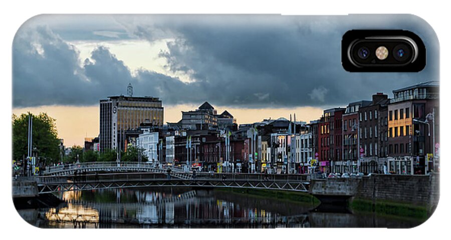 Dublin Sky At Sunset iPhone X Case featuring the photograph Dublin Sky at Sunset by Sharon Popek
