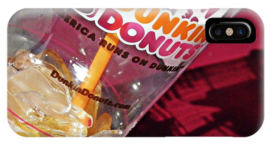 Dunkin Ice Coffee 29 iPhone X Case featuring the photograph Dunkin Ice Coffee 29 by Sarah Loft