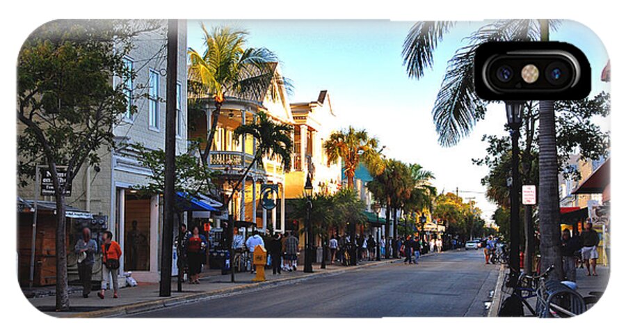 Key West iPhone X Case featuring the photograph Duval Street in Key West by Susanne Van Hulst