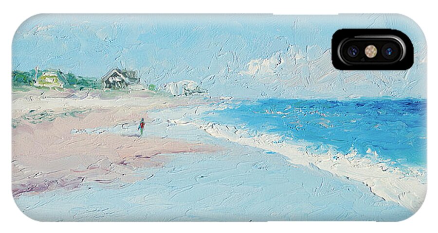 East Hampton Beach Ny iPhone X Case featuring the painting East Hampton Beach by Jan Matson