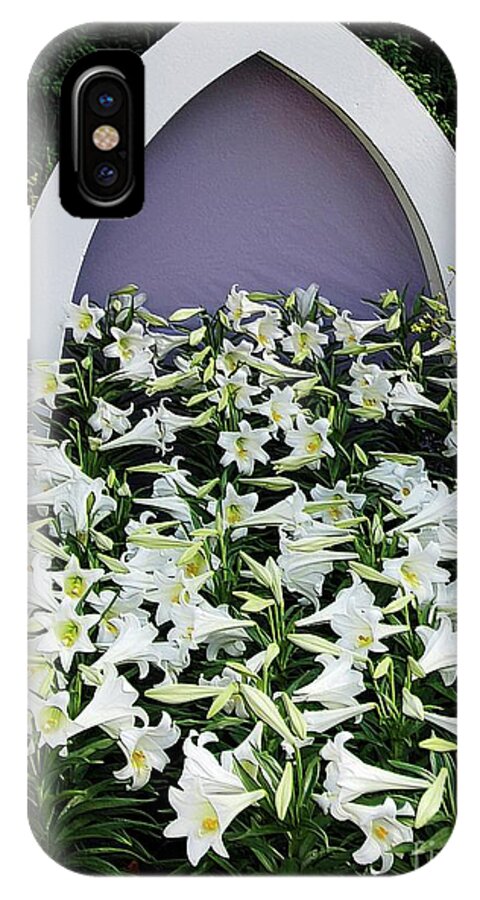 Spring iPhone X Case featuring the photograph Easter Lillies by Kathleen Struckle