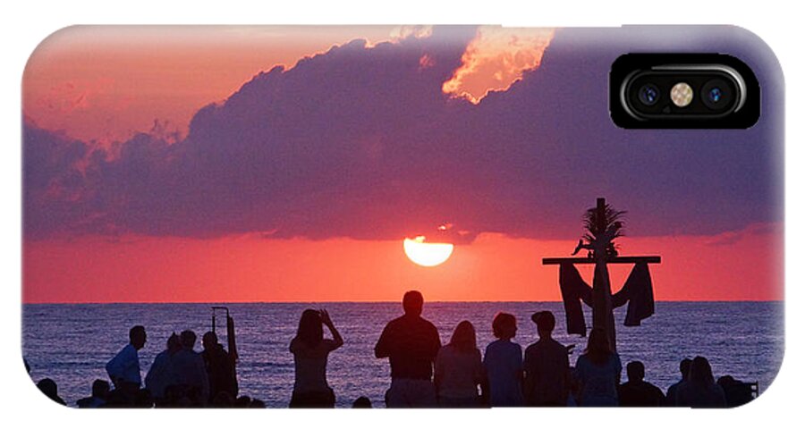 Easter iPhone X Case featuring the photograph Easter Sunrise Beach Service by Lawrence S Richardson Jr