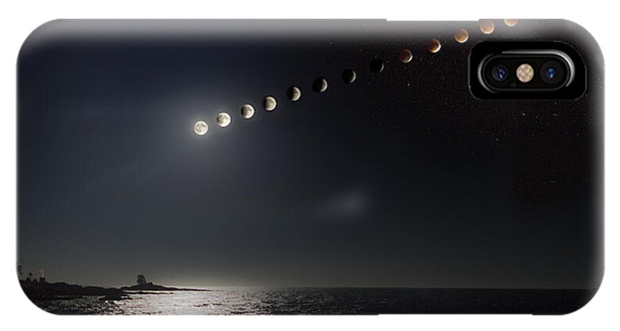 Lunar Eclipse iPhone X Case featuring the photograph Eclipse of the Moon by John Meader