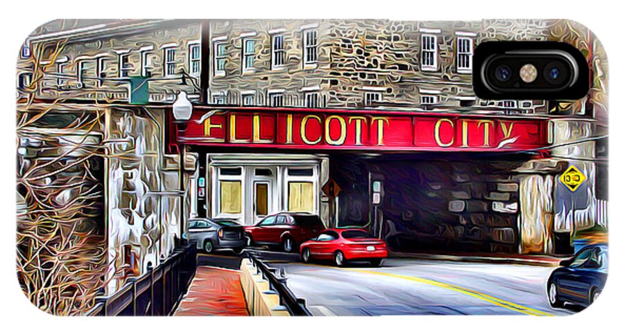 Ellicott iPhone X Case featuring the digital art Ellicott City by Stephen Younts
