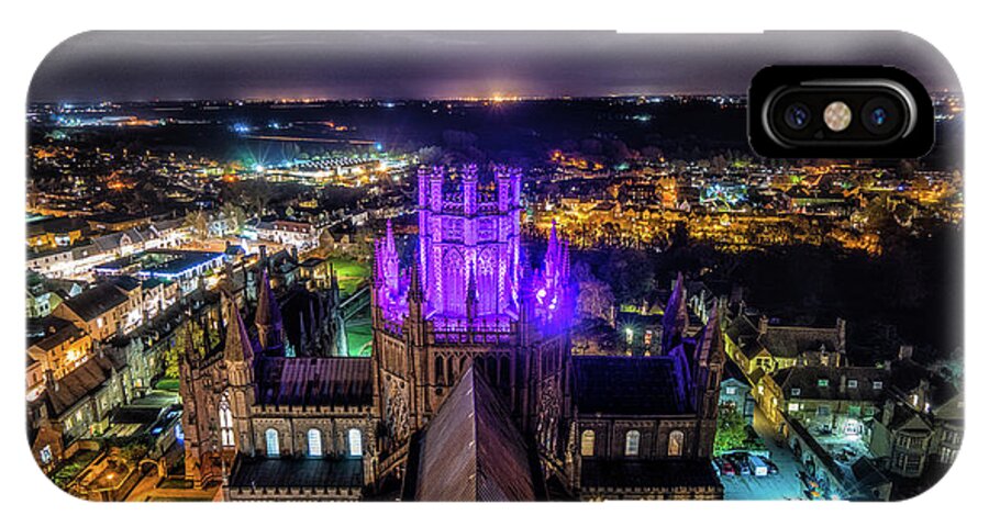 Ely iPhone X Case featuring the photograph Ely Cathedral in Purple by James Billings