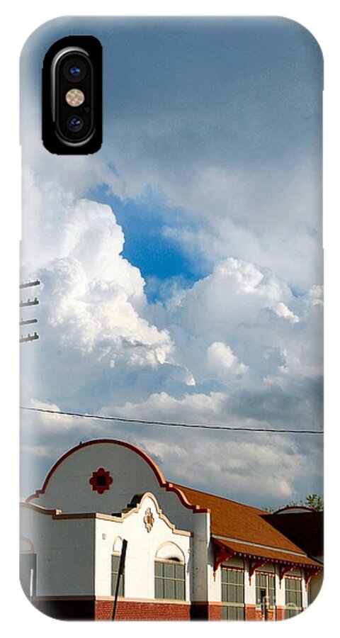 Railroad iPhone X Case featuring the photograph Enid America Depot by Anjanette Douglas