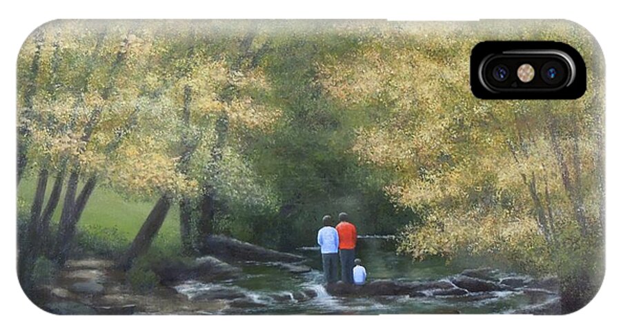 Eno River iPhone X Case featuring the painting Eno River Afternoon by Phyllis Andrews