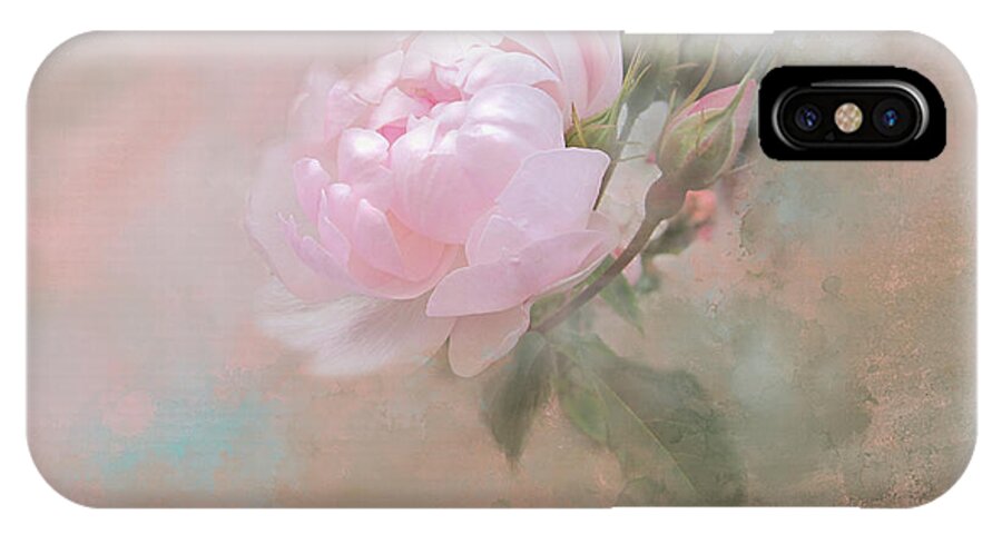 Ethereal Rose iPhone X Case featuring the digital art Ethereal Rose by Victoria Harrington