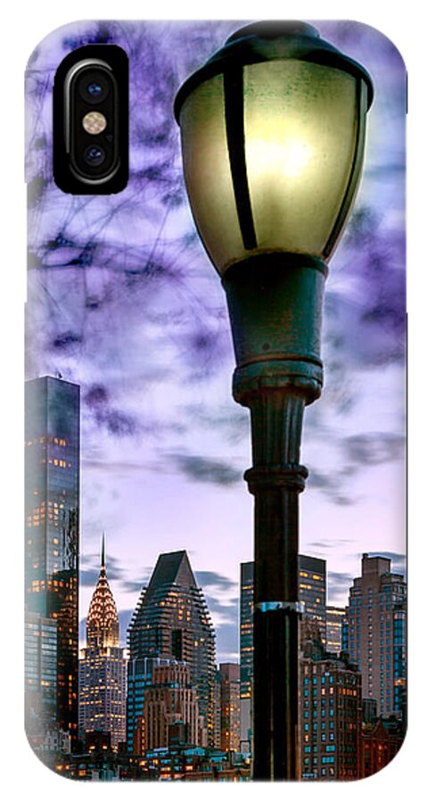 New York City iPhone X Case featuring the photograph Evening Glow by Az Jackson
