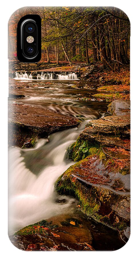 Fall Colors iPhone X Case featuring the photograph Fall Colors around the Stream by Rick Strobaugh