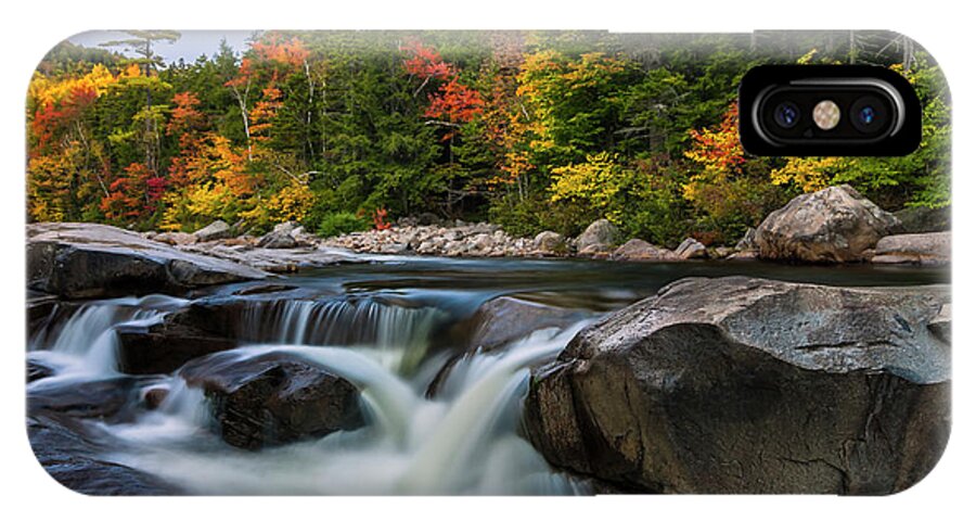 Fall Foliage iPhone X Case featuring the photograph Fall Foliage along Swift River in White Mountains New Hampshire by Ranjay Mitra