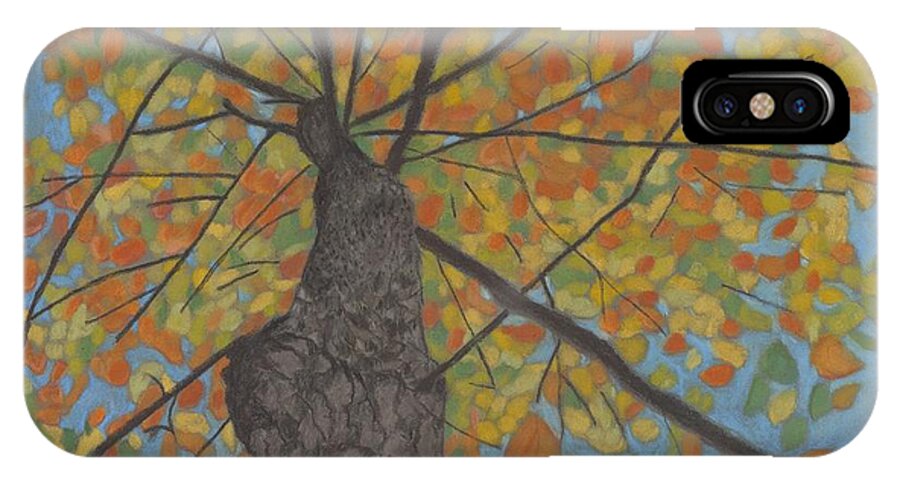 Tree iPhone X Case featuring the painting Fall Up by Arlene Crafton
