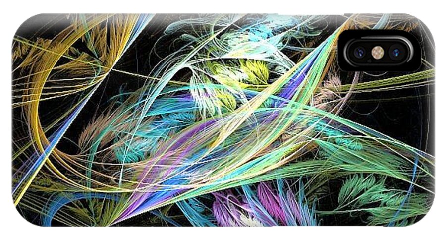 Feathers.husks iPhone X Case featuring the digital art Feather by Kelly Dallas