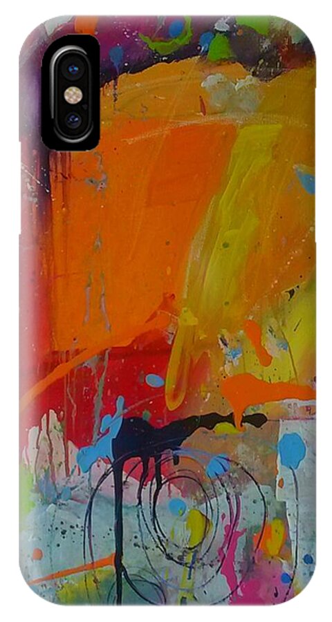 Emotions iPhone X Case featuring the painting Feeling Melancholy by Terri Einer