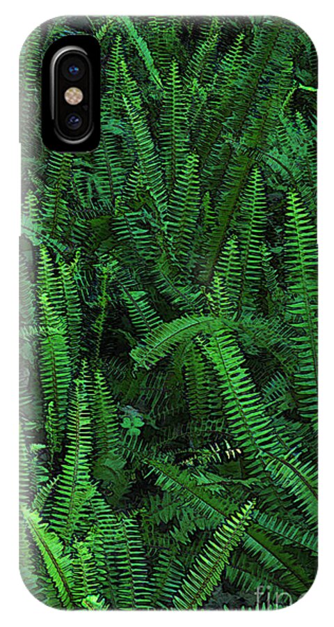 Fern iPhone X Case featuring the digital art Ferns by Kathi Shotwell