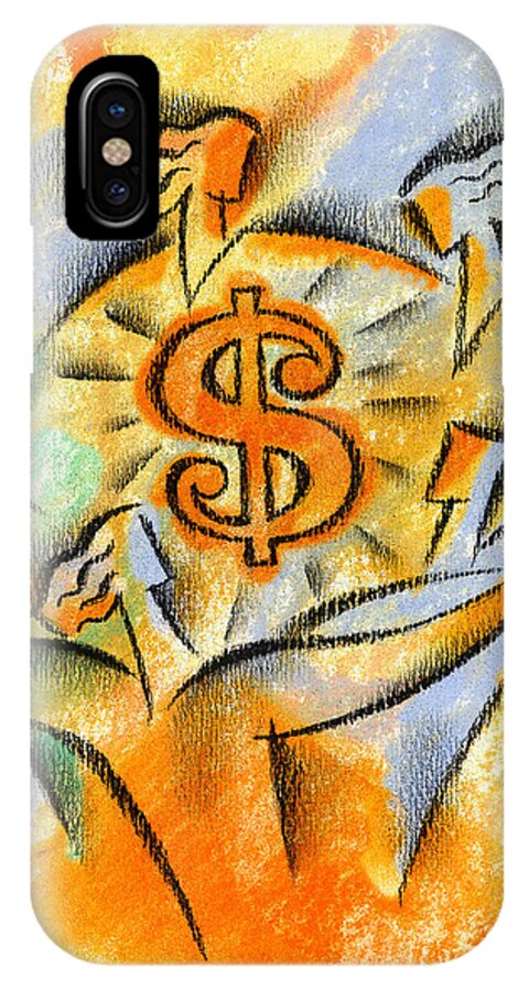  Business Deal Business Deals Dollar Sign Dollar Signs Dollars Financial Planning Financial Success Join Joined Joining Joining Together Joint Account Joint Venture Merger Mergers Money Moneymaking Opportunity Partner Partners Partnership Profit Prosper Prosperous Team Teams Teamwork Together iPhone X Case featuring the painting Financial Success by Leon Zernitsky