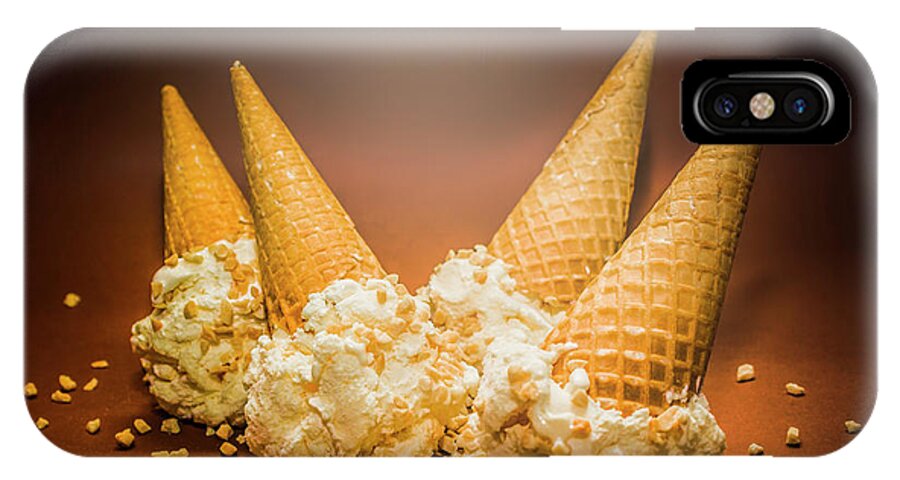 Summer iPhone X Case featuring the photograph Fine art ice cream cone spill by Jorgo Photography