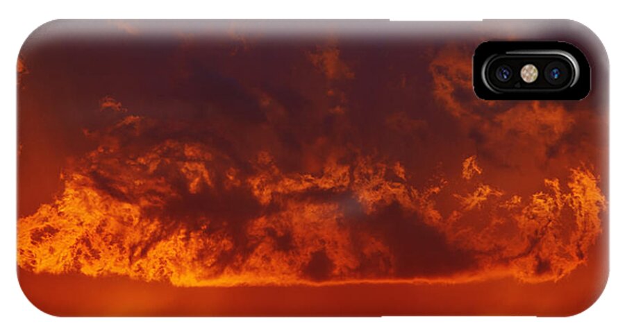 Sunset iPhone X Case featuring the photograph Fire Clouds by Michal Boubin