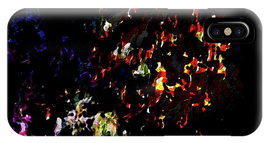 Fireworks iPhone X Case featuring the painting Fireworks 5 by Joan Reese