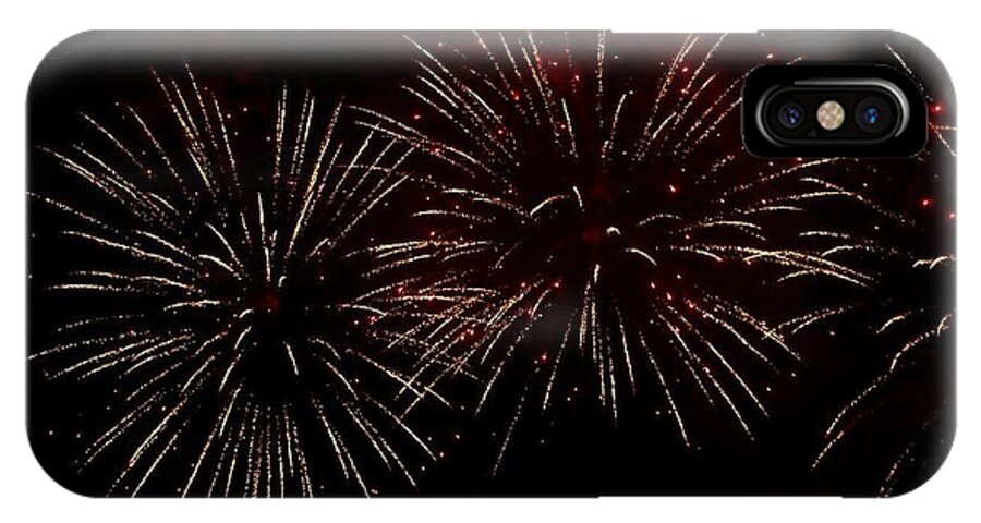  iPhone X Case featuring the photograph Fireworks by Nada Belarbi