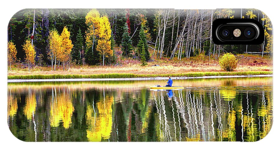 Landscape iPhone X Case featuring the photograph Fishing On Dream Lake Colorado by James Steele