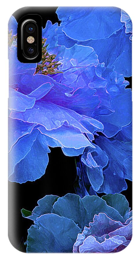 Peony Fantasy iPhone X Case featuring the mixed media Floating Bouquet 10 by Lynda Lehmann