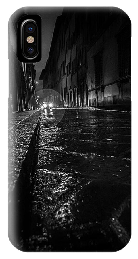 Edited iPhone X Case featuring the photograph Florence Nights by Sonny Marcyan