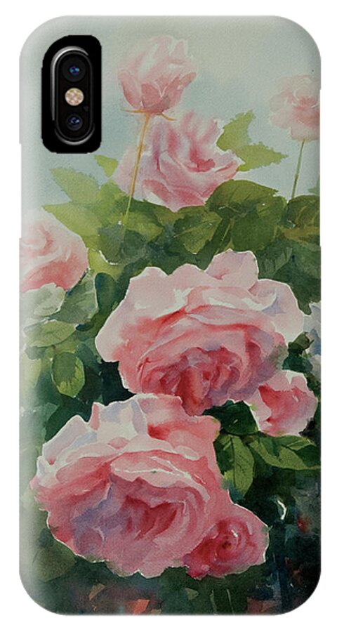 Flower iPhone X Case featuring the painting Flower 11 by Helal Uddin