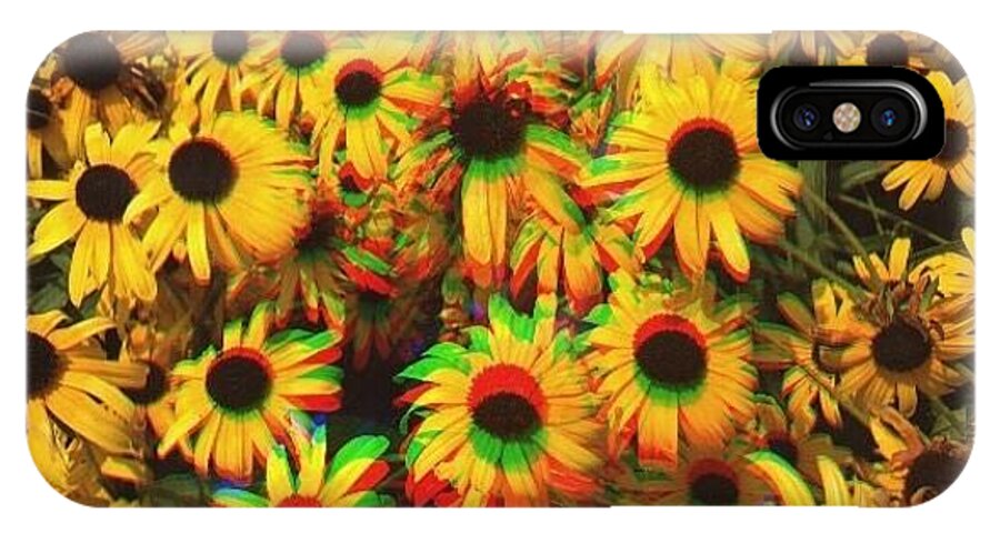 Trip iPhone X Case featuring the photograph Flower Trip by Annie Walczyk