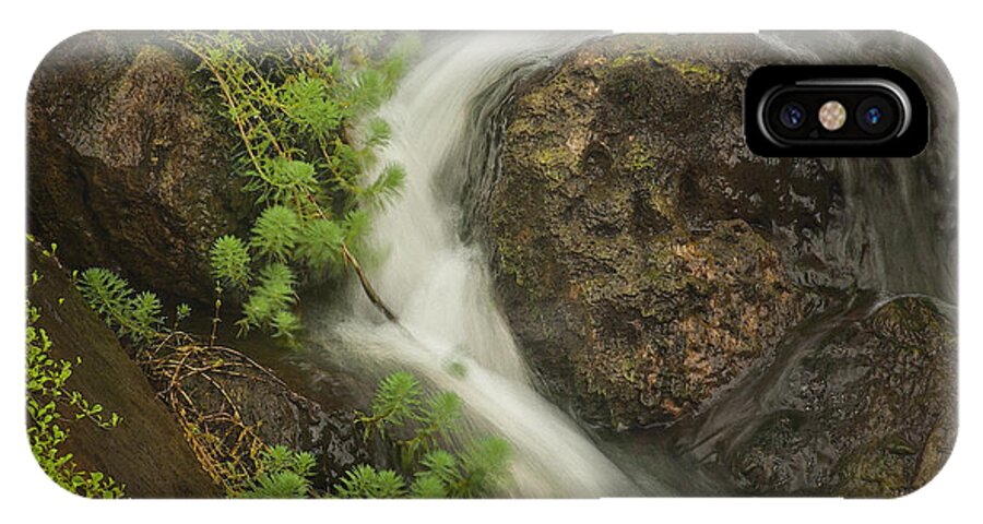 Bauer iPhone X Case featuring the photograph Flowing Stream by David Coblitz