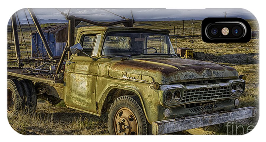 Desert iPhone X Case featuring the photograph Ford 1958 - F-Series pickup by Bitter Buffalo Photography