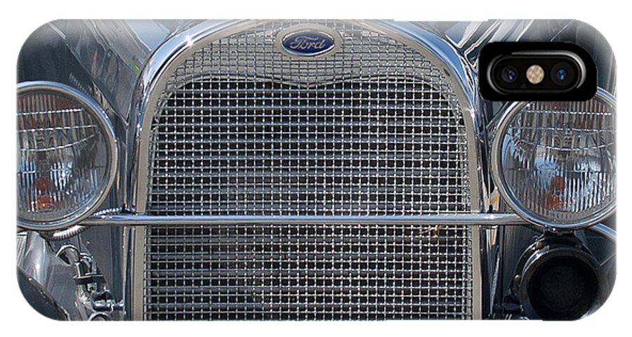Antique Ford iPhone X Case featuring the photograph Ford Grill by Brian Kinney