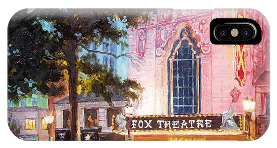 St.louis iPhone X Case featuring the painting Fox Theatre in St.Louis by Irek Szelag