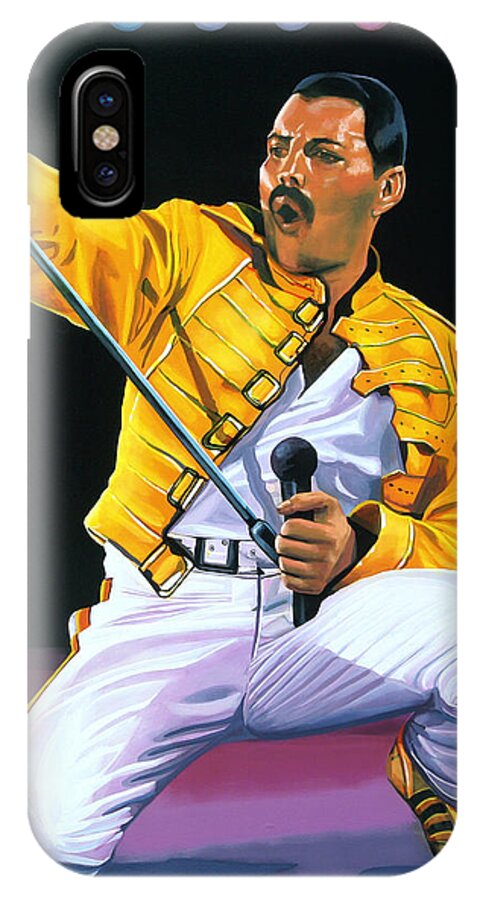 Freddie Mercury Live iPhone X Case by Paul Meijering - Fine Art America