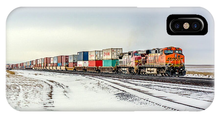 Locomotive iPhone X Case featuring the photograph Freight Train by Todd Klassy