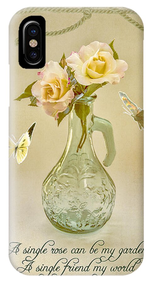 Roses iPhone X Case featuring the photograph Friends by Cathy Kovarik